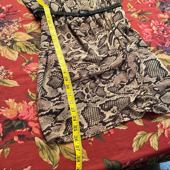NWT - MNG - Reptile pattern "Sheer" Lined Sleeveless Dress for Day to Evening - Picture 10 of 14